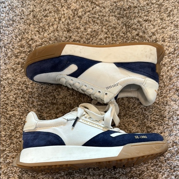 Sam Edelman White and Navy Sneakers - Picture 3 of 4